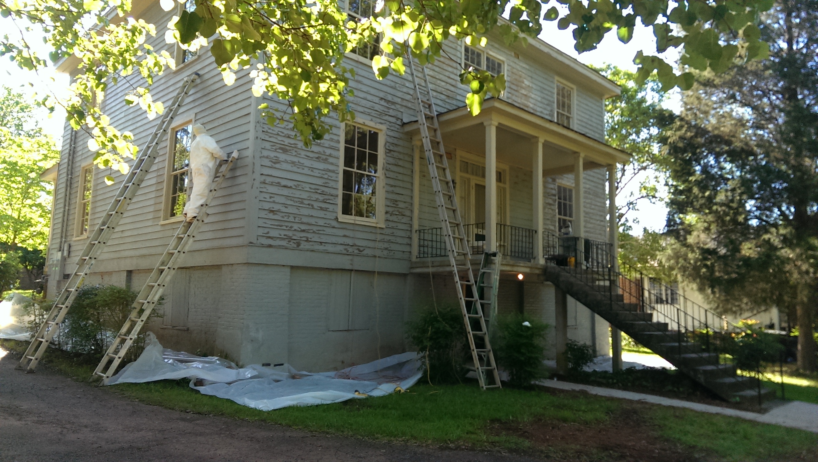 Residential exterior painting work