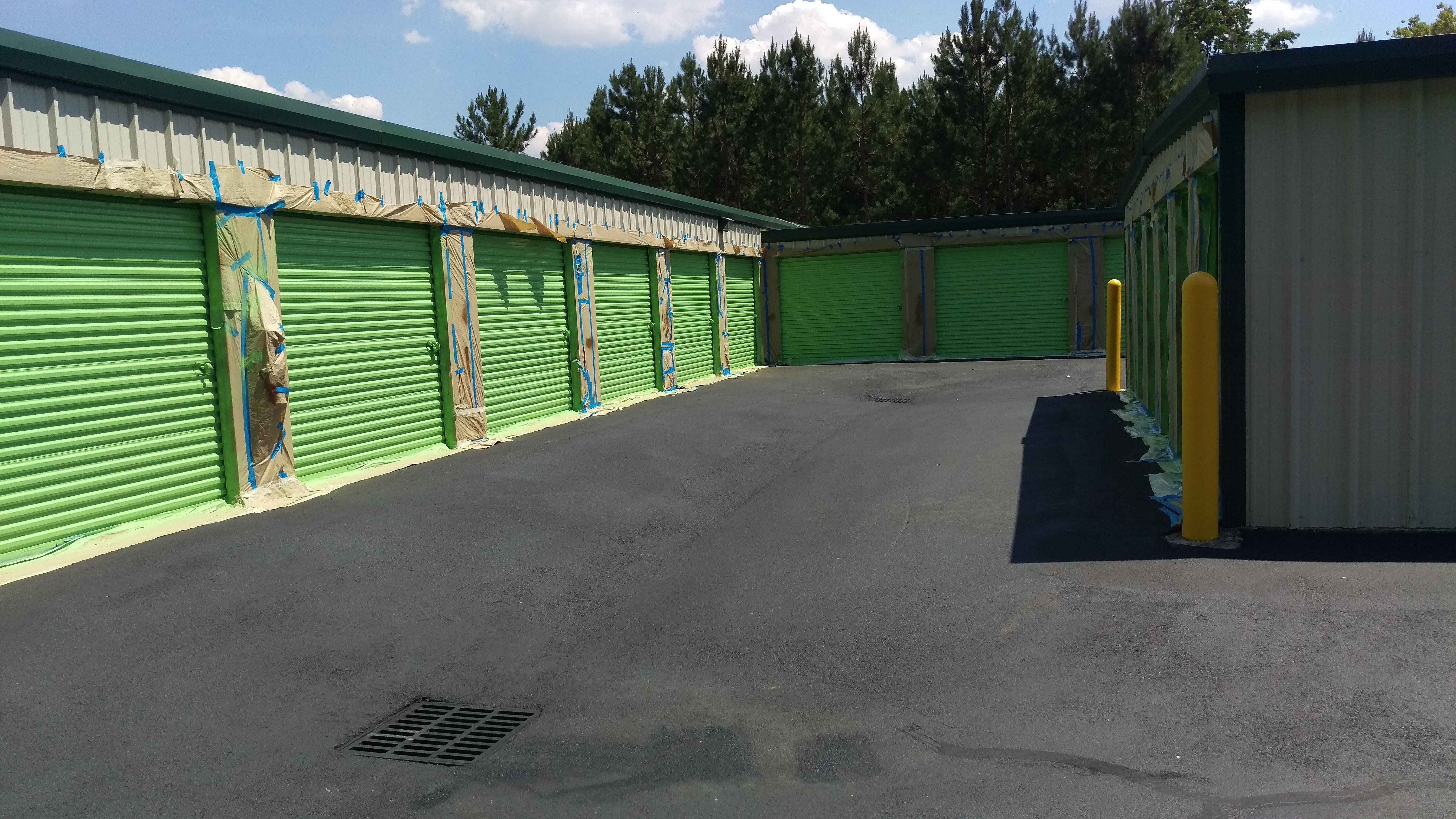 Commercial painting work in progress