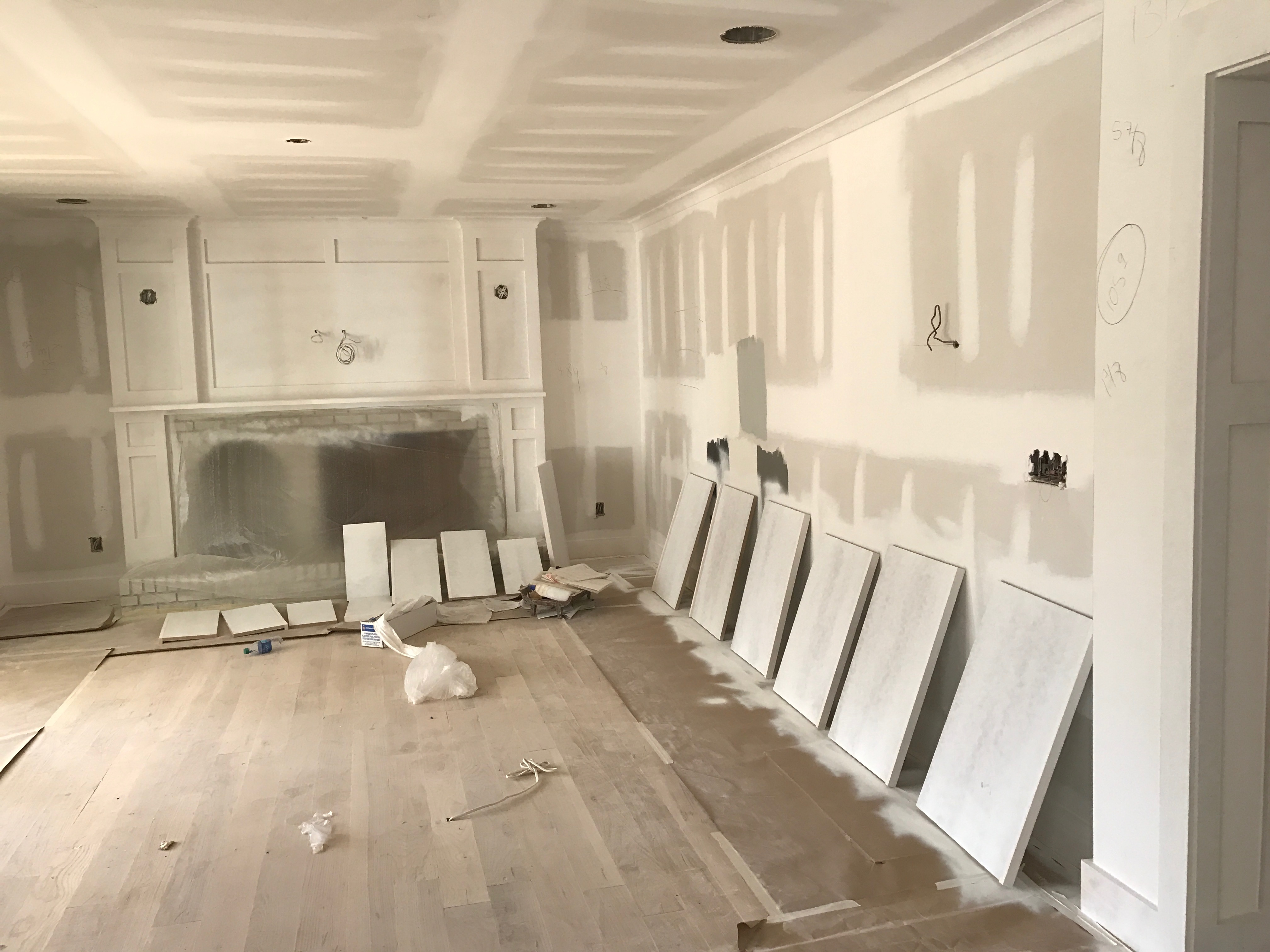 Commercial interior painting - before